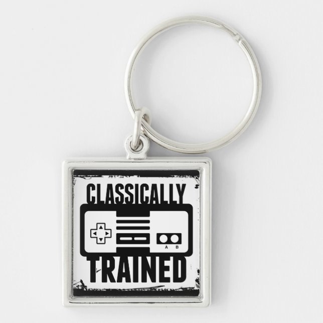 Gaming - Classically Trained - Funny Video Game Key Ring (Front)