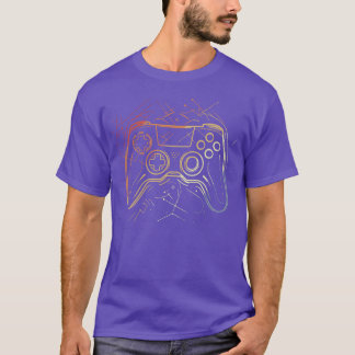 Gaming Controller Sketch Retro gift funny T-Shirt