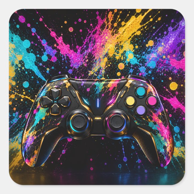 Gaming Controller Square Sticker (Front)