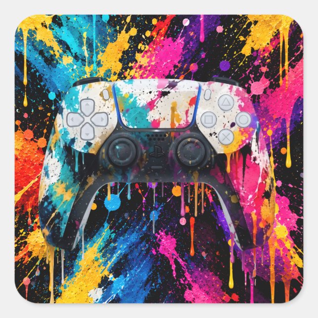 Gaming Controller Square Sticker (Front)