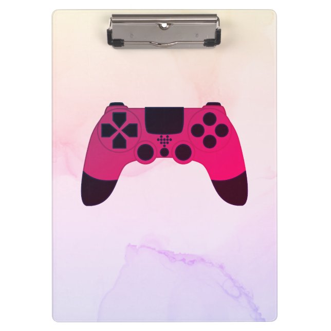 Gaming Controller Videogames Nerd Gamer Clipboard (Front)