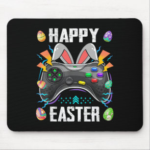 Gaming Controller With Bunny Ears Funny Easter Vid Mouse Pad