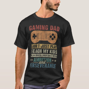 Gaming Dad Father Fathers Day Video Gamer Daddy fu T-Shirt