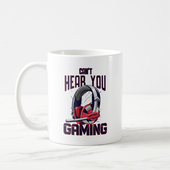 Gaming design with headset coffee mug (Left)