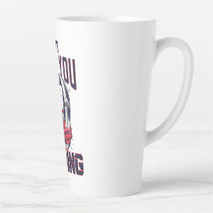 Gaming design with headset latte mug