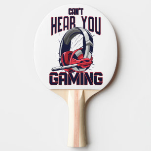 Gaming design with headset ping pong paddle