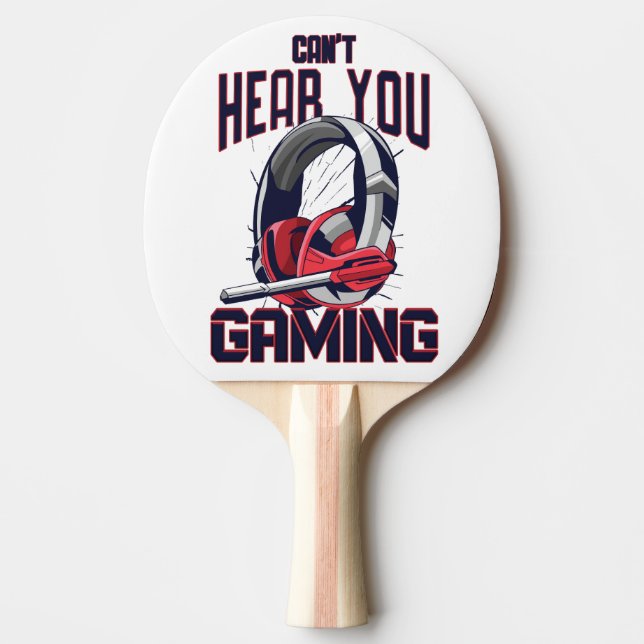 Gaming design with headset ping pong paddle (Front)