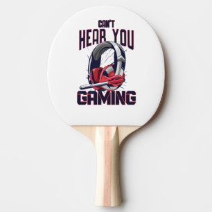 Gaming design with headset ping pong paddle