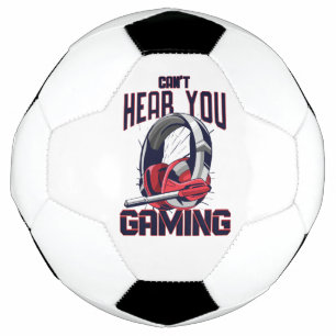 Gaming design with headset soccer ball