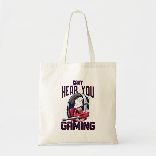 Gaming design with headset tote bag (Front)