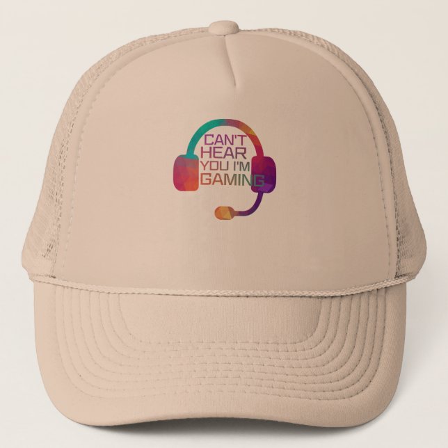 Gaming Earphones For Gamers Trucker Hat (Front)