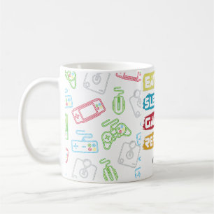 Gaming EAT SLEEP GAME REPEAT - customize text Coffee Mug