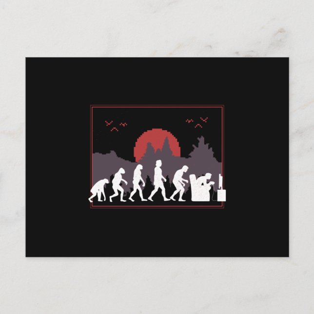 Gaming Evolution Funny Postcard (Front)