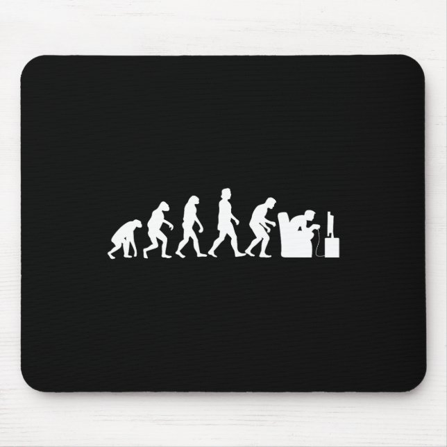 Gaming Evolution Funny Retro Video Game Gamer Nerd Mouse Pad (Front)