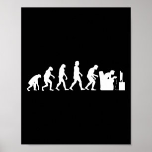 Gaming Evolution Funny Retro Video Game Gamer Nerd Poster