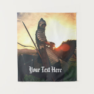 Gaming Fantasy Mediaeval Mounted Knight Tapestry