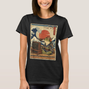 Gaming Frog Art Ukiyo-e Japanese Gamer Anime Men W T-Shirt