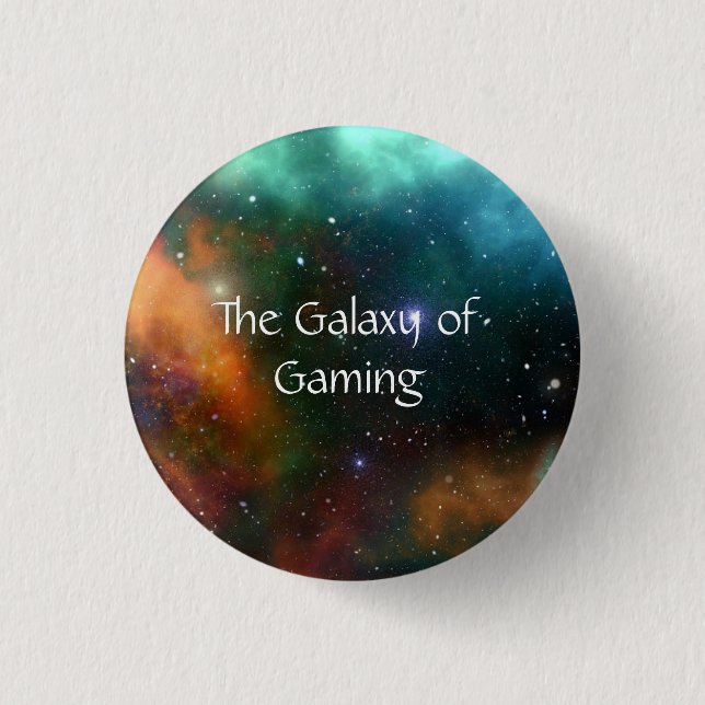 GAMING GALAXY OUTER SPACE MULTI COLOURS 3 CM ROUND BADGE (Front)