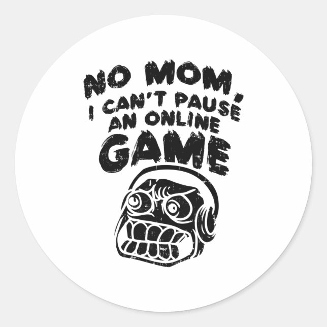 Gaming Gambling Gift Classic Round Sticker (Front)