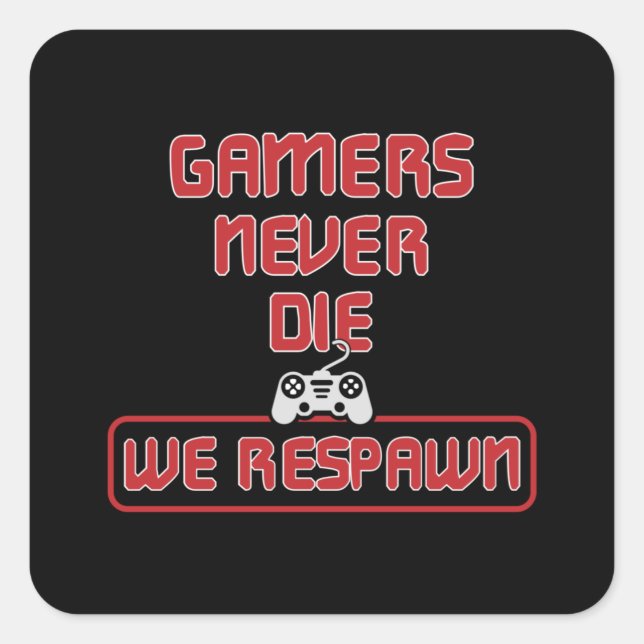 Gaming Game Gamer Console Video Game Gift Idea Square Sticker (Front)