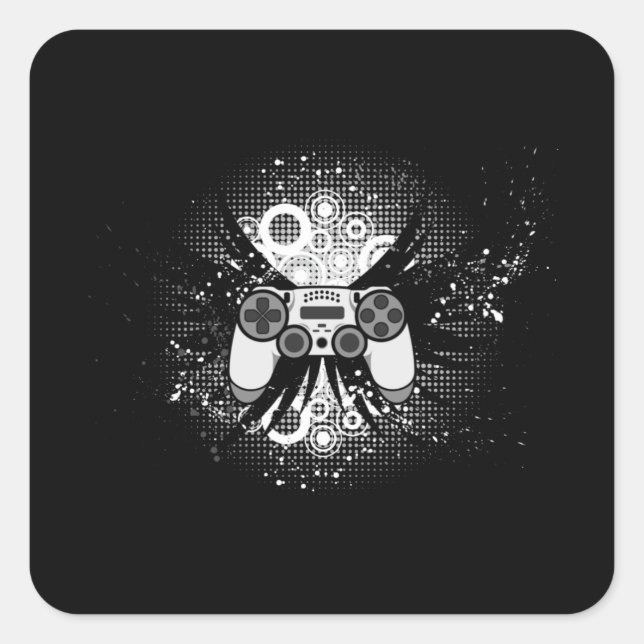 Gaming Game Gamer Controller Video Game Gift Idea Square Sticker (Front)