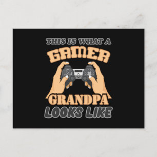Gaming Game Gamer Dad Daddy Console Gift Idea Postcard