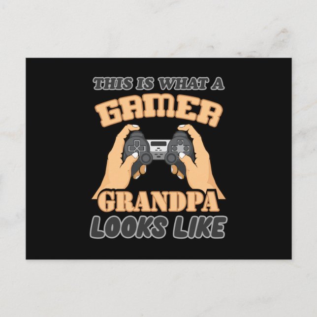 Gaming Game Gamer Dad Daddy Console Gift Idea Postcard (Front)