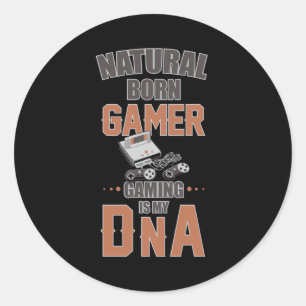 Gaming Game Gamer Video Game Console Gift Idea Classic Round Sticker