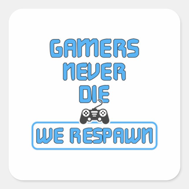 Gaming Game Gamer Video Game Console Gift Idea Square Sticker (Front)