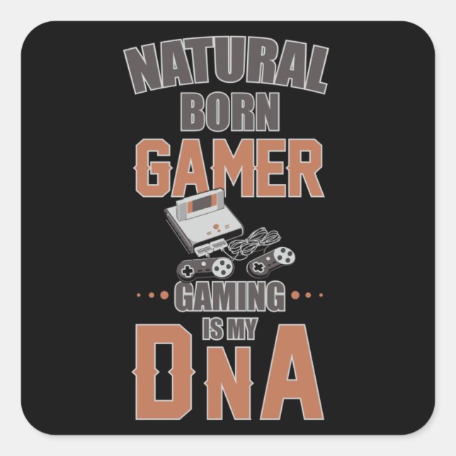 Gaming Game Gamer Video Game Console Gift Idea Square Sticker (Front)