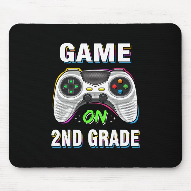 Gaming Game On 2nd Grade Second First Day School G Mouse Pad (Front)