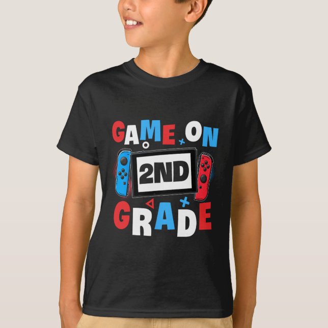Gaming Game On 2nd Grade Second First Day School G T-Shirt (Front)