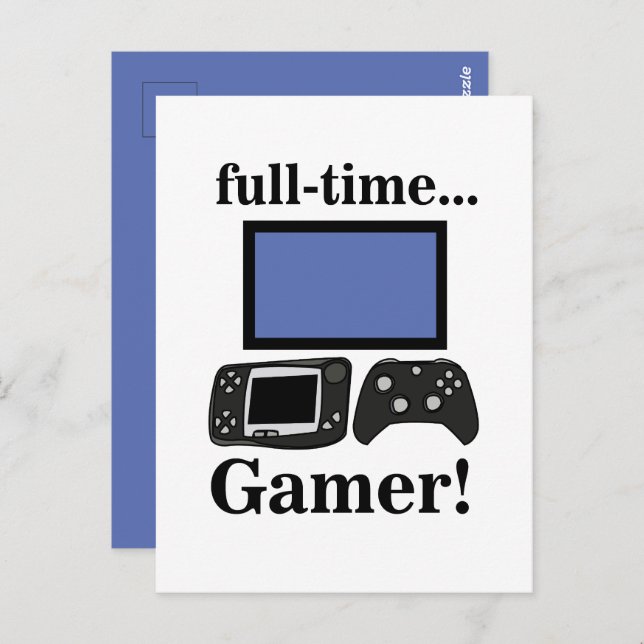 Gaming Gamer Funny Postcard (Front/Back)