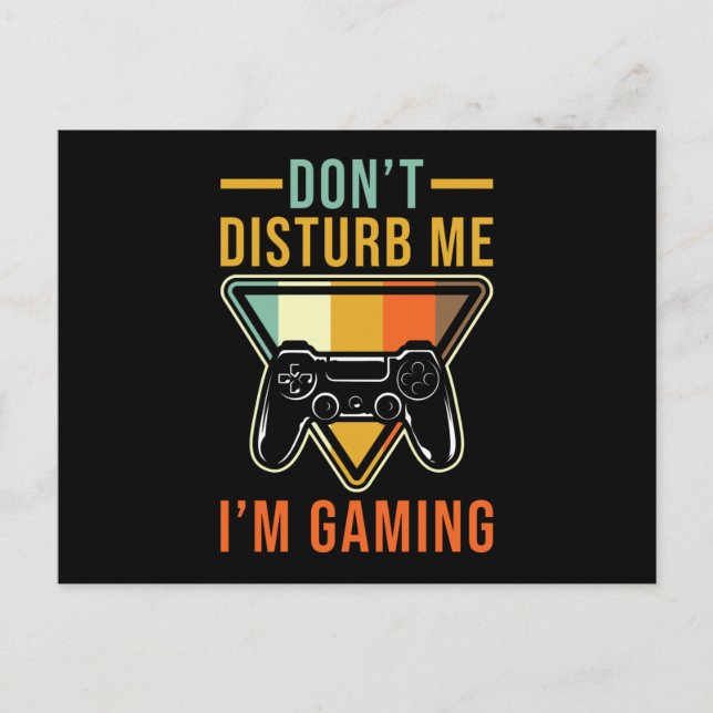 Gaming Gamer Say Please Do Not Disturb Postcard (Front)