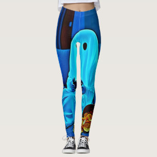 Gaming Ghost Cosy Night In Design Leggings