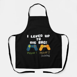 Gaming Gift I Level Up To Big Bro Brother Present Apron
