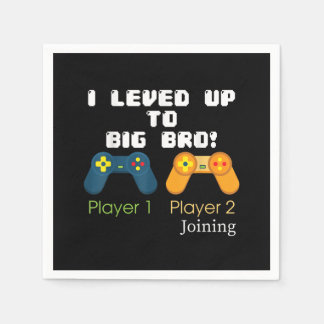 Gaming Gift I Level Up To Big Bro Brother Present Napkin
