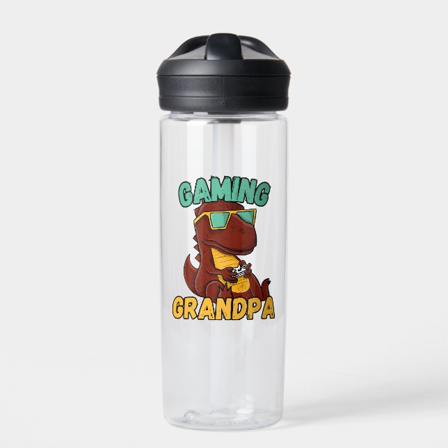 Gaming Grandpa Water Bottle (Front)