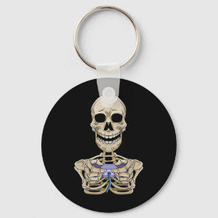 Gaming Halloween Skeleton Gamer Controller Key Ring