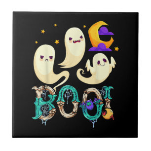 Gaming Halloween Skeleton Scary Gamer Boys Kids  Ceramic Tile