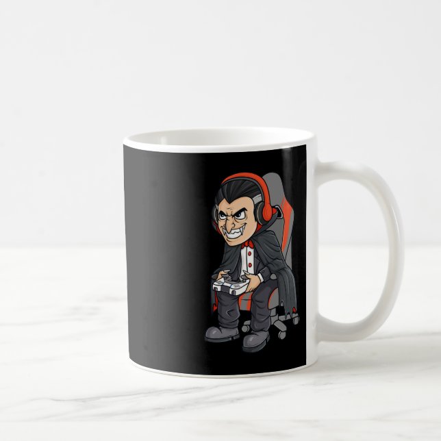 Gaming Halloween Vampire Scary Gamer Boys Kids  Coffee Mug (Right)