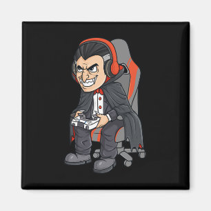 Gaming Halloween Vampire Scary Gamer Boys Kids Magnet