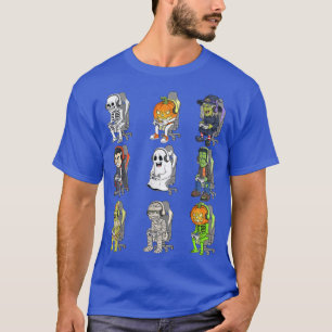 Gaming Halloween Zombie Skeleton Vampire Gamer Boy T-Shirt