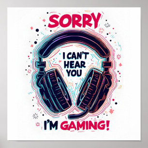 Gaming Headphones Design Poster