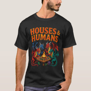 Gaming Houses Humans Funny RPG Parody Gamer Men T-Shirt