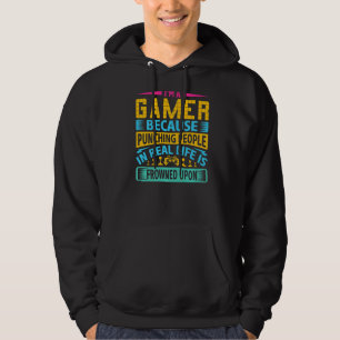 Gaming I'm A Gamer Because Punching People Gamer V Hoodie