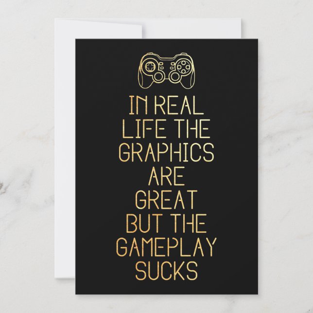 Gaming In Real Life Save The Date (Front)