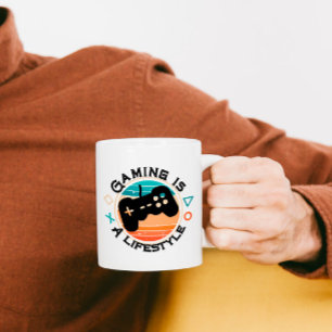Gaming is a Lifestyle Retro Gamer Gift Coffee Mug