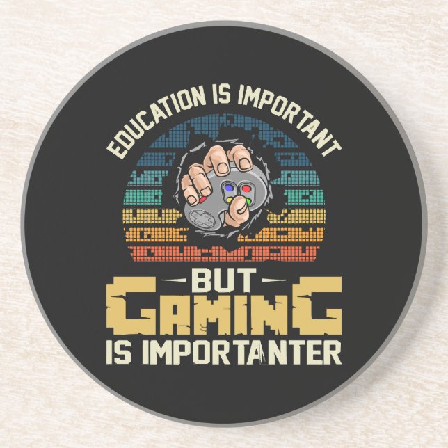 gaming is importanter coaster (Front)