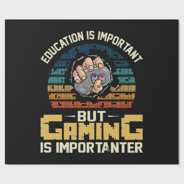 gaming is importanter wrapping paper (Flat)